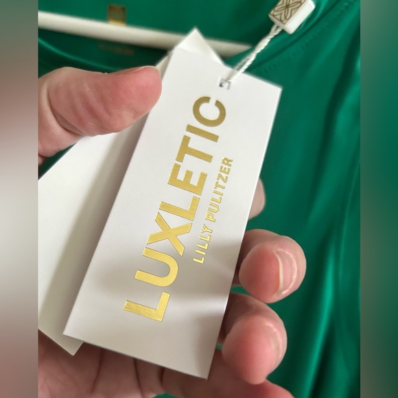 NWT Lilly Pulitzer Westley UPF 50+ “Fiddle Leaf Green” Active Tank, Size Medium - Picture 10 of 14